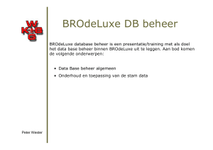 Cursus BROdeLuxe Database Beheer.versie def.1
