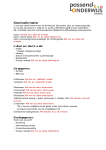 klachtenformulier (doc) - Passend Onderwijs Almere