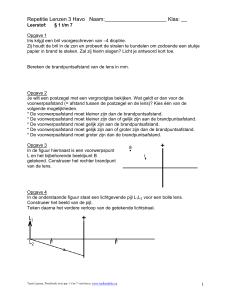 Repetitie Lenzen 3 Havo Naam