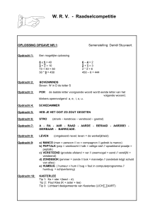 W. R. V. - Raadselcompetitie