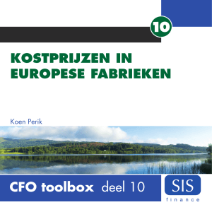 CFO toolbox deel 10 KOSTPRIJZEN IN EUROPESE