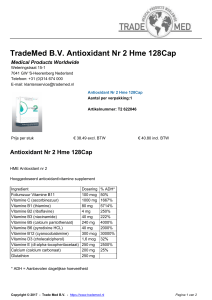 TradeMed B.V. Antioxidant Nr 2 Hme 128Cap
