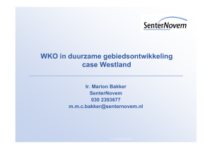 WKO in duurzame gebiedsontwikkeling case Westland