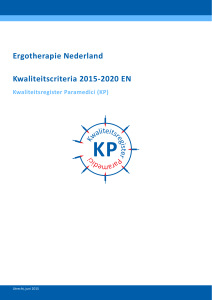 Kwaliteitscriteria 2015-2020 EN Ergotherapie Nederland