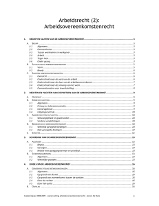 Arbeidsrecht (2): Arbeidsovereenkomstenrecht