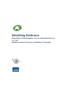 Begroting 2016 - Stichting Embrace
