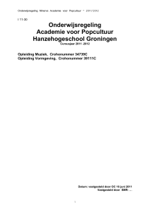Format Onderwijsregeling - Hanzehogeschool Groningen