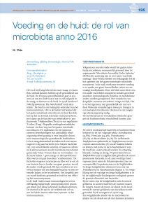 Voeding en de huid: de rol van microbiota anno 2016