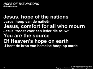 Hope of the nations