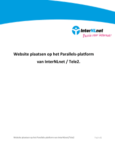 Website plaatsen op het Parallels-platform van InterNLnet / Tele2.