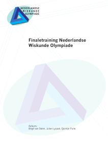 boekje zonder uitwerkingen - Nederlandse Wiskunde Olympiade