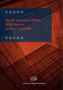 Derde evaluatie AWGB, WGB m/v en artikel 7:646 BW
