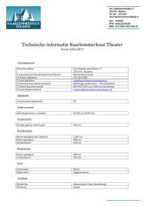 Technische informatie Haarlemmerhout Theater