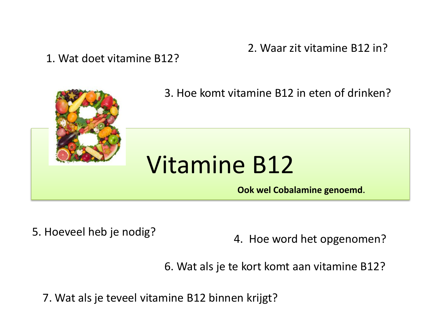Bijzettafeltje Meter fiets Vitamine B12