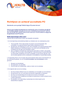 Aanvraag en richtlijnen accreditatie achteraf
