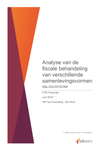 Analyse van de fiscale behandeling van verschillende