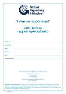 `Laten we rapporteren!` GRI C Niveau rapportagevoorbeeld