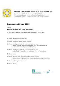 Programma 23 mei 2005