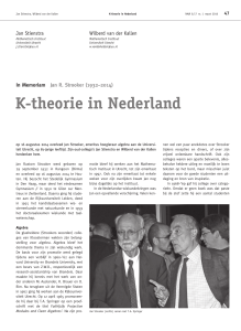 K-theorie in Nederland - Nieuw Archief voor Wiskunde