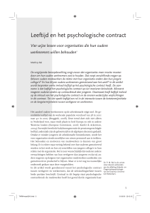 Leeftijd en het psychologische contract