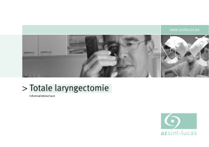 Totale laryngectomie - AZ Sint