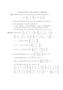 Propaedeuse AEO - Lineaire Algebra A - Herkansing