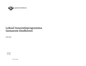 Lokaal Innovatieprogramma Gemeente Eindhoven