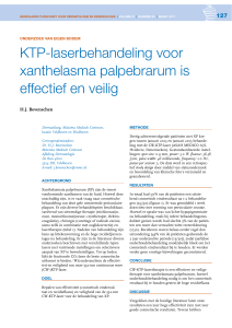 KTP-laserbehandeling voor xanthelasma palpebrarum is effectief en