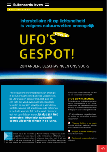Ufo`s gespot - Weet Magazine