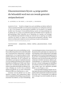 Glucosestoornissen bij een 14-jarige patiënt die behandeld werd