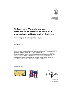 S ER Tijdsparen in Vlaanderen-Internat. ontwikkelingen
