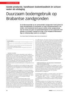 Duurzaam bodemgebruik op Brabantse zandgronden