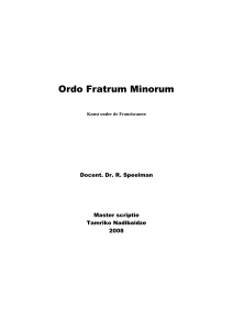 Ordo Fratrum Minorum - Utrecht University Repository
