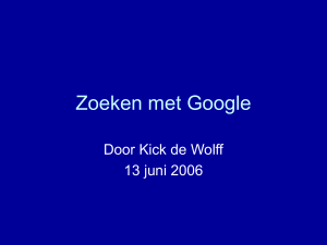Zoeken met Google - de-wolff.com | De nieuwe website van Kick
