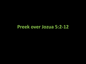 Preek over Jozua 5:2-12