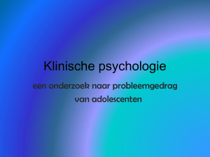 Klinische psychologie - Afstudeerrichtingen Toegepaste Psychologie