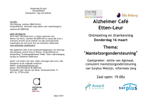 Het thema van het Alzheimer Café - Etten
