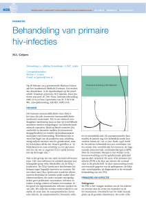 Behandeling van primaire hiv-infecties