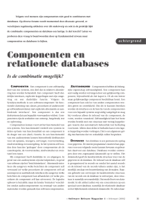 Componenten en relationele databases