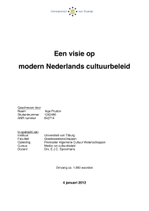 Een visie op modern Nederlands cultuurbeleid