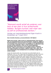 Verslag van inspiratiebijeenkomst Eigen Kracht in Amsterdam op 7