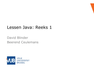 Lessen Java: Reeks 1
