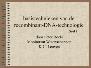 basistechnieken van de recombinant-DNA-technologie