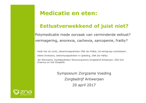 Medicatie en eten - Zorgbedrijf Antwerpen