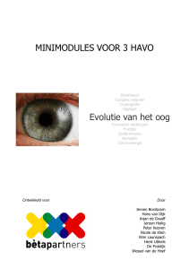 MINIMODULES VOOR 3 HAVO Evolutie van het oog