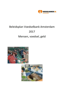 Beleidsplan Voedselbank Amsterdam 2017