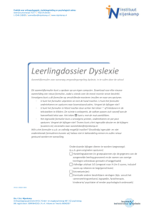Leerlingdossier dyslexie