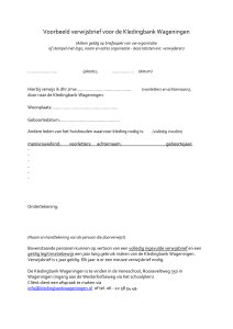 Voorbeeld van een doorverwijsbrief voor Kledingbank Wageningen