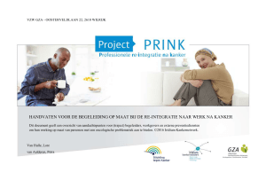 Professionele re - integratie na kanker PRINK