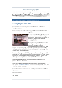 Verdiepingsmodules 2016 - Historische Vereniging Zutphen